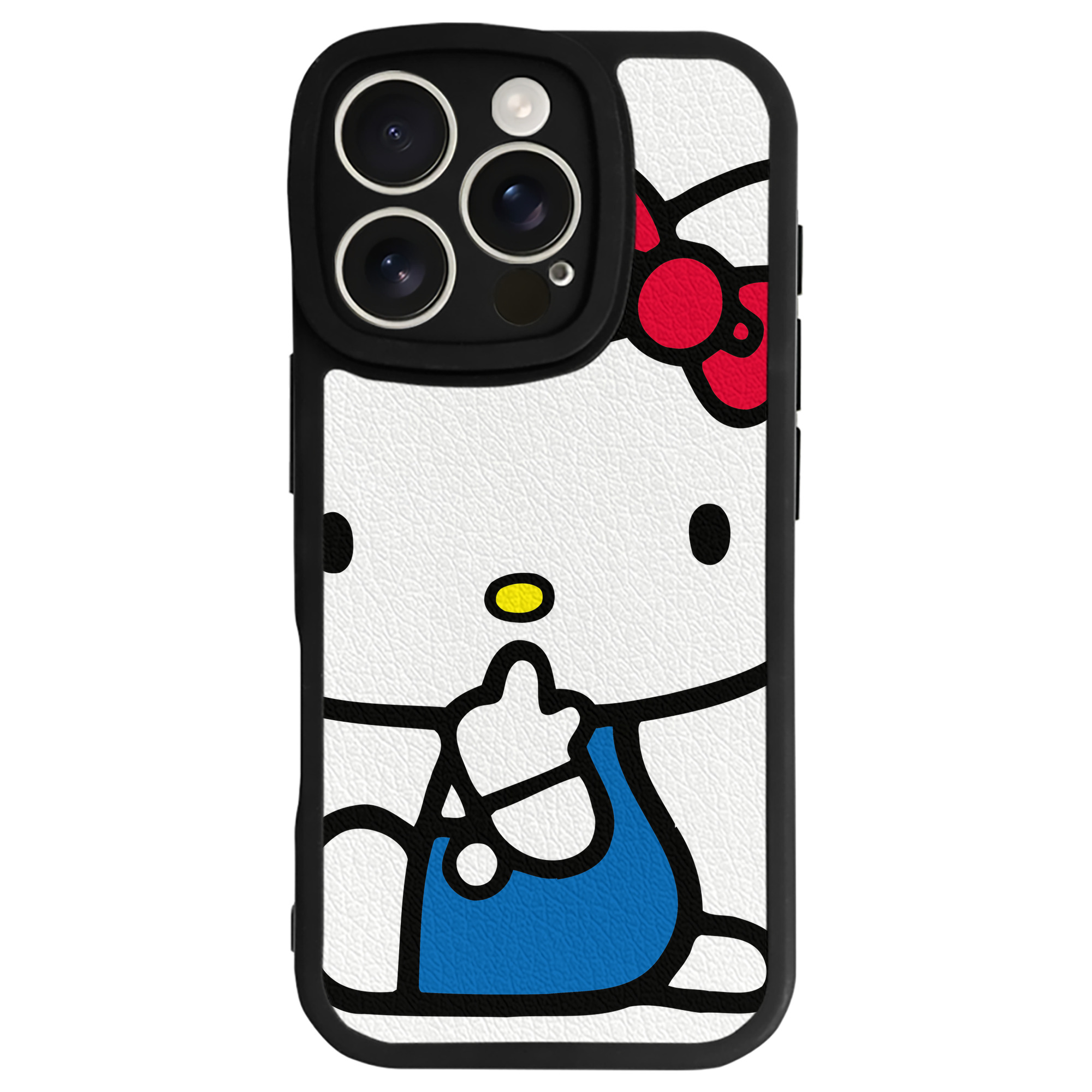 （画像用） Hello Kitty ハローキティ 【iPhone 16シリーズ対応】シリコンスマホケース（レザー調） 材質：シリコン